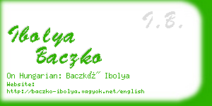 ibolya baczko business card